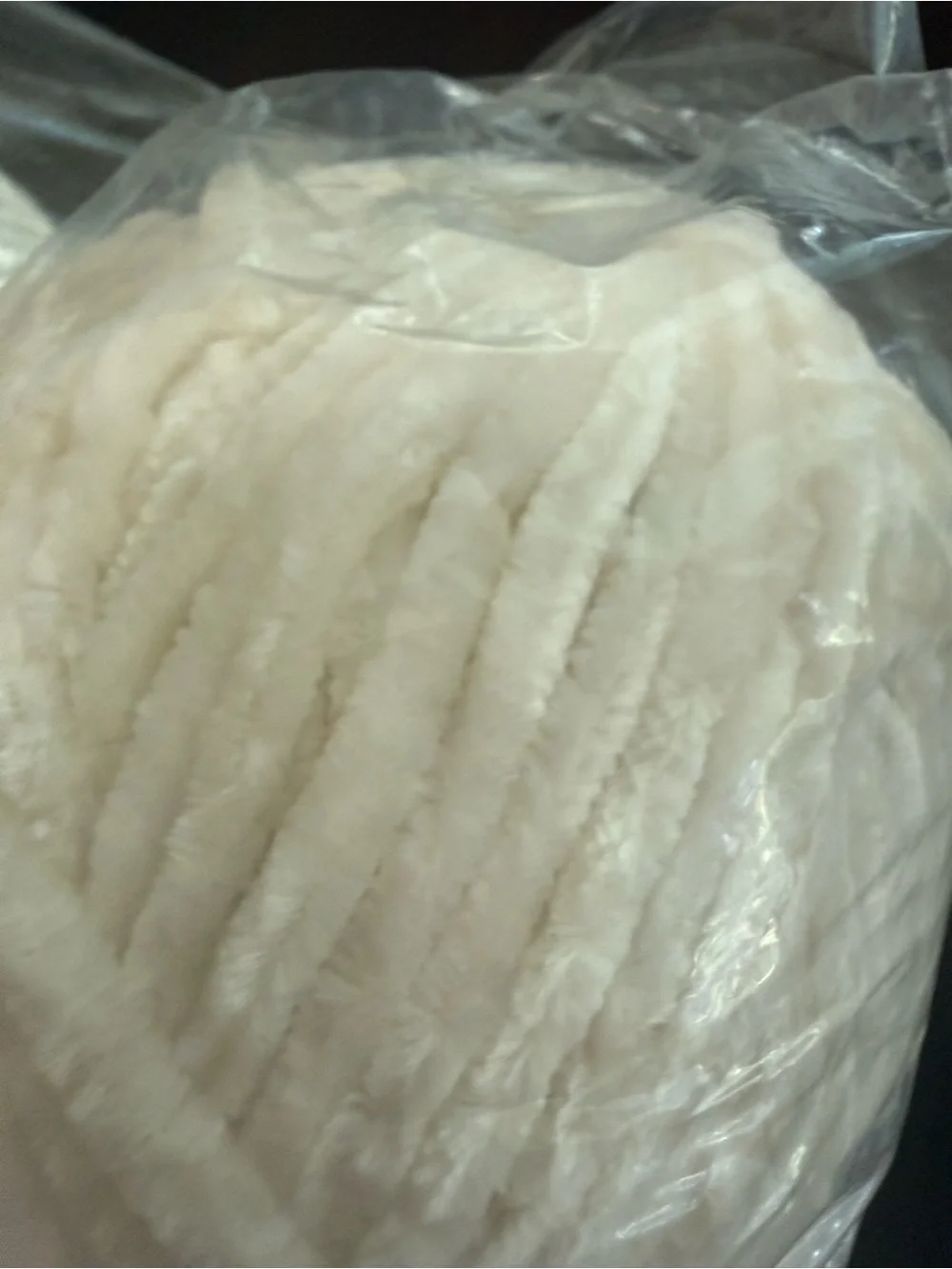 Yarnspirations Bernat Velvet Plush Cream Bedding Yarn - Soft Cream Color